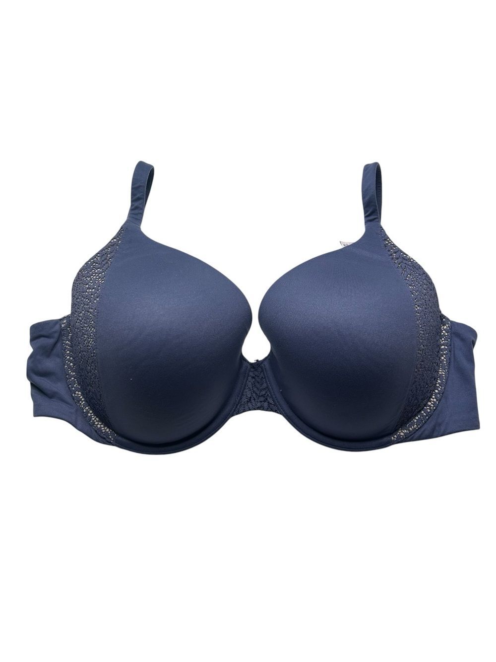 Victoria's Secret Smooth Blue Lace-Accent Lined Perfect Coverage Bra 38C